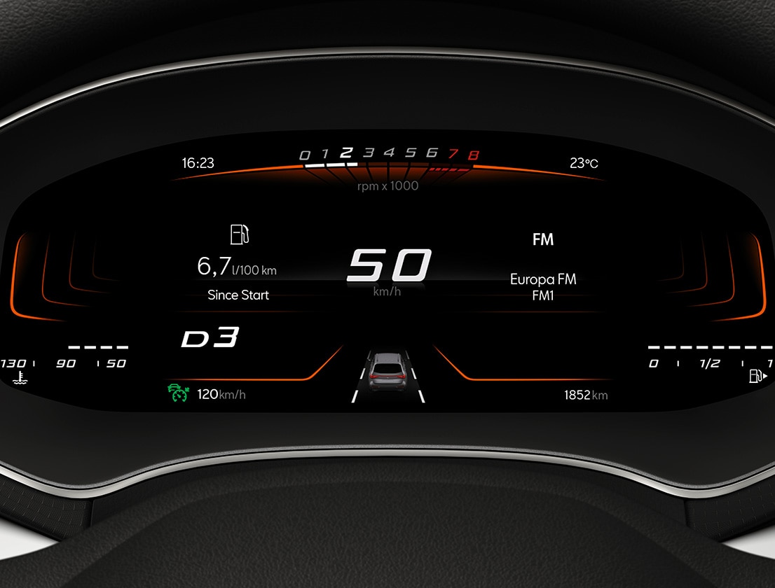 seat ibiza reference basic digital cockpit