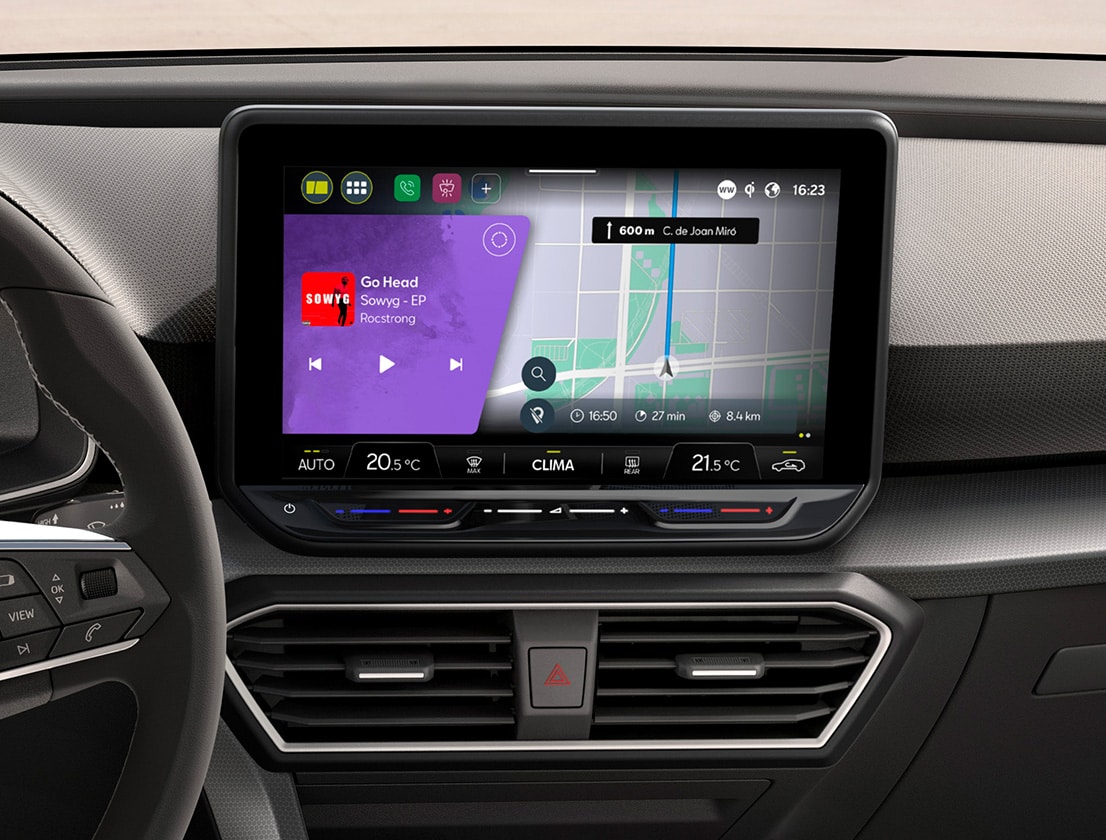 seat leon online infotainment dashboard