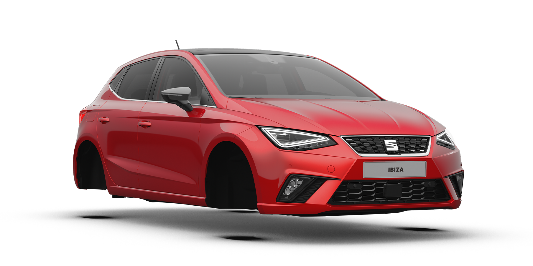 seat ibiza xc colour red desire